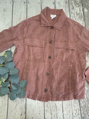 Nicole Miller New York Linen Blend Utility Jacket